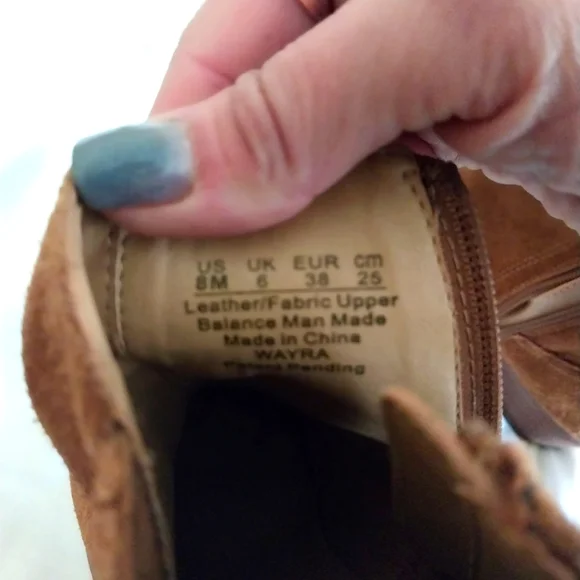 Franco Sarto Wayra wedge leather booties size 8 NwOT - Picture 7 of 8